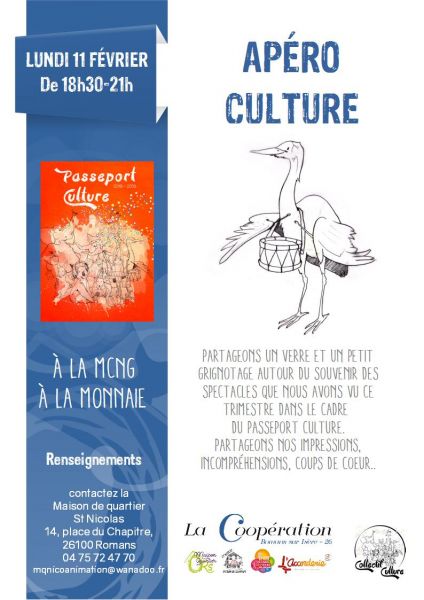 Affiche Apéro culture 11.02